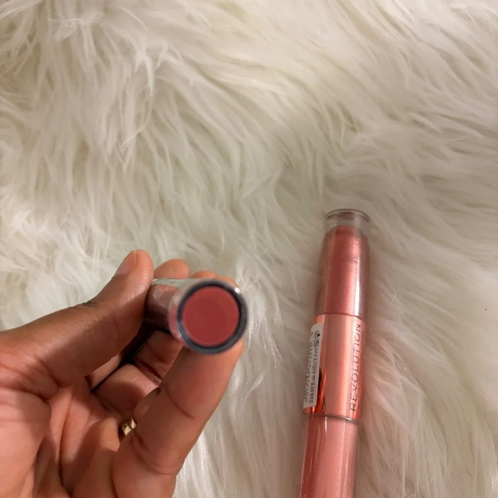 Makeup Revolution & LA Girl Eyeshadow Lipstick Set OS Pink Rose Gold NEW Matte